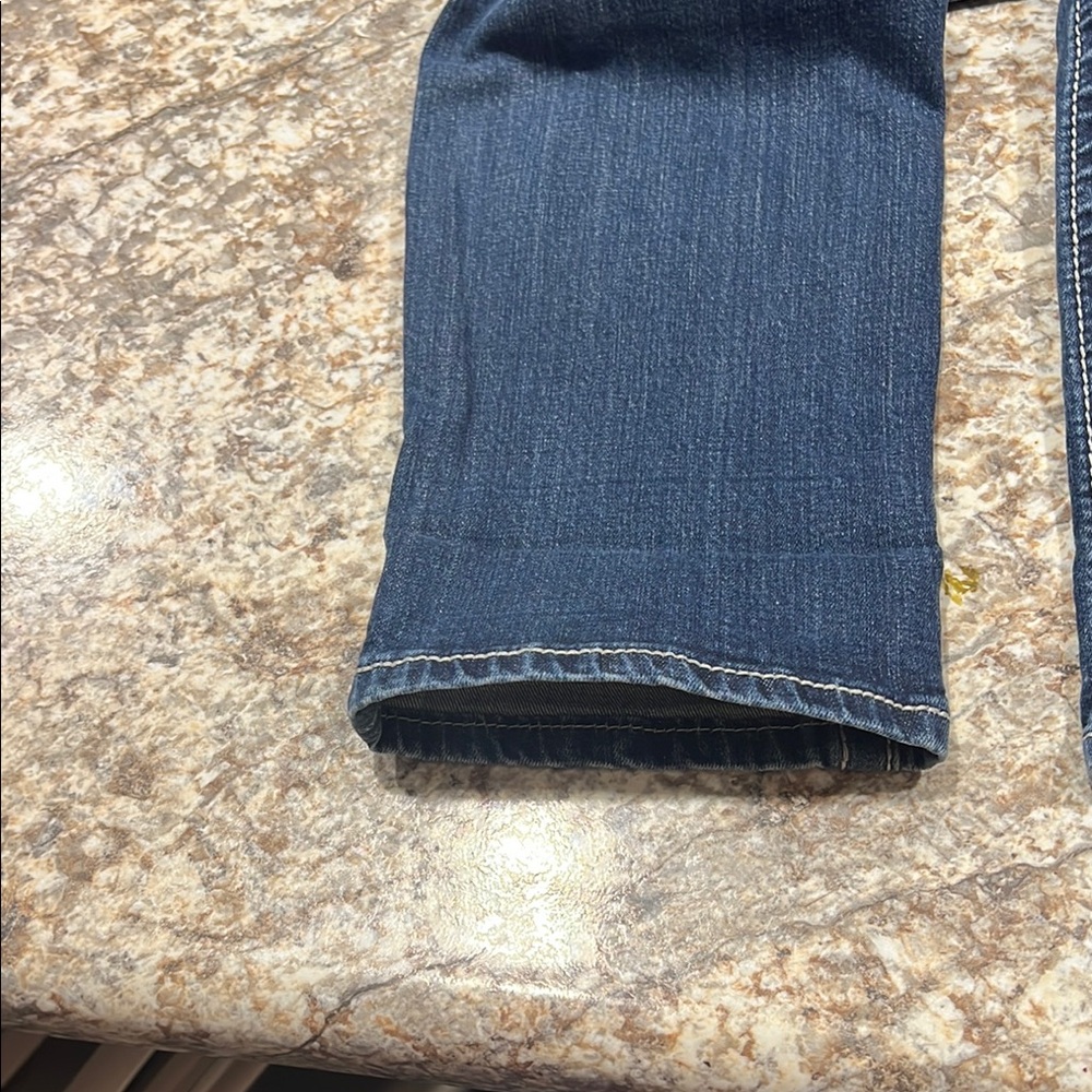 Miss Me Blue Boyfriend Jeans with Rhinestone Embellishments - Picture 9 of 12